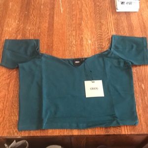Emerald green crop top